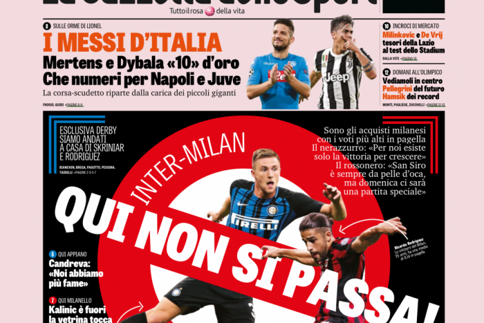 Milan na titulke talianskych športových novín
